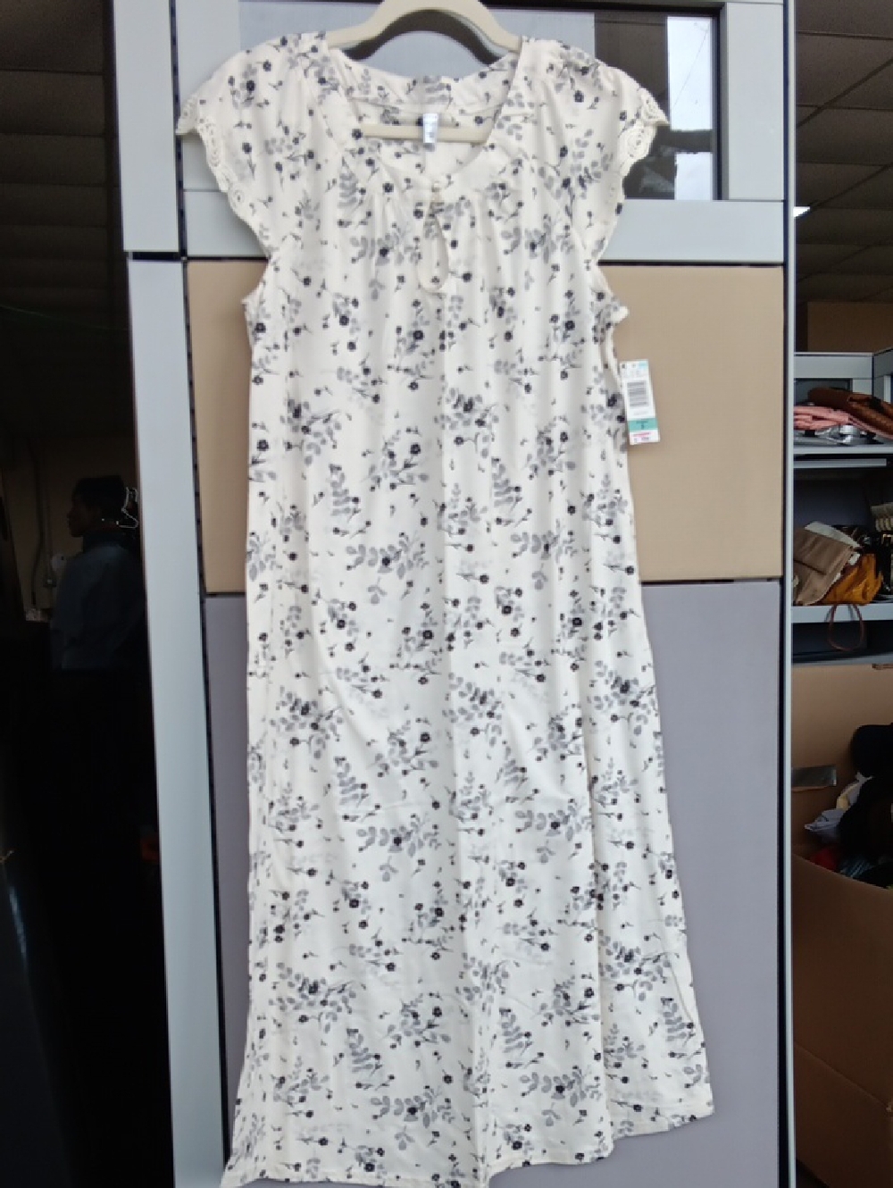 PINK Victoria's Secret Cream Floral Midi Dress. Vintage